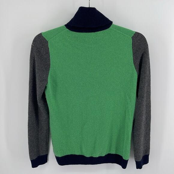 Talbots 100% cashmere colorblock turtleneck knit sweater - Picture 6 of 6